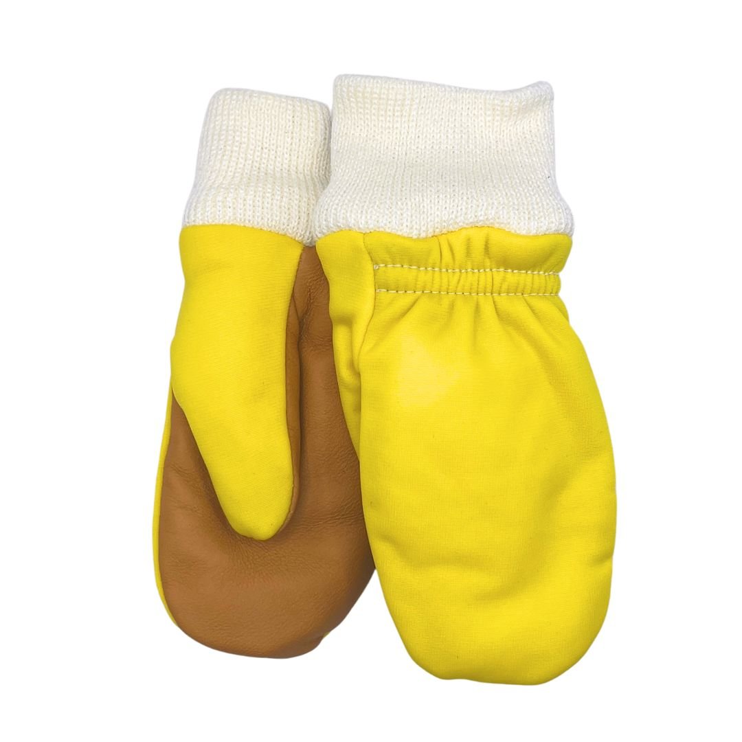 Käsinetorin keltaiset välikausihanskat lapsille hengittävästä Britex-kankaasta