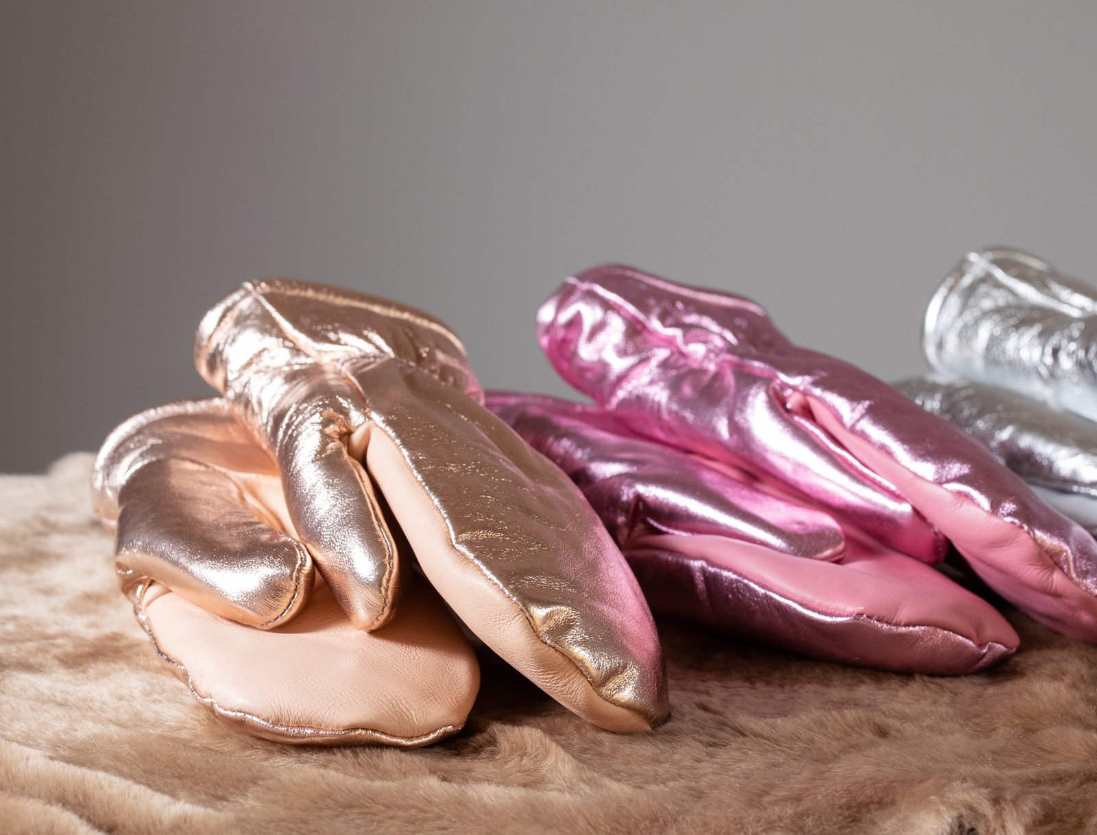 Naisten kimallenahkarukkanen villavuorilla - ruusukulta - Image 5