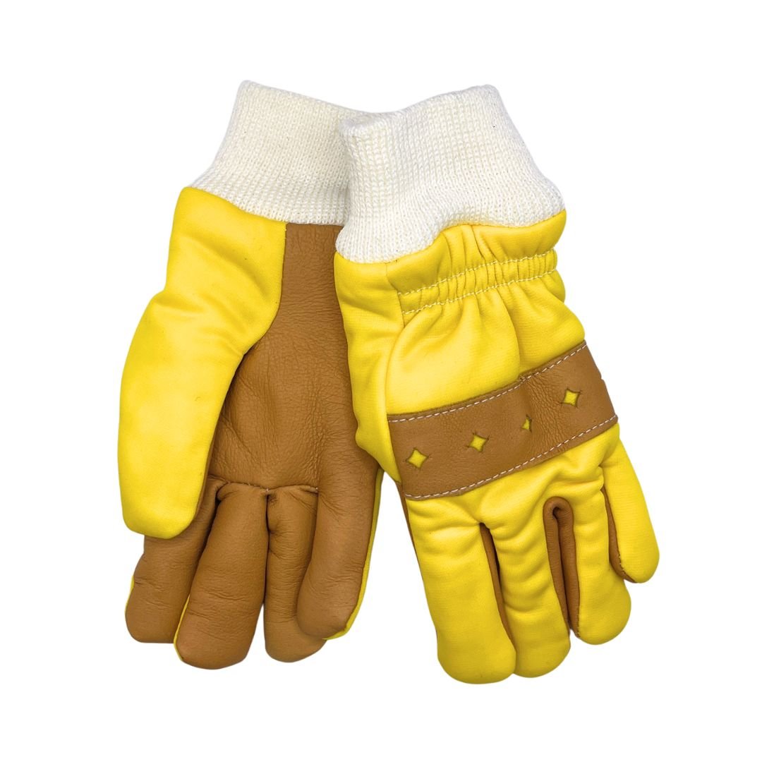 Käsinetorin keltaiset välikausihanskat lapsille hengittävästä Britex-kankaasta