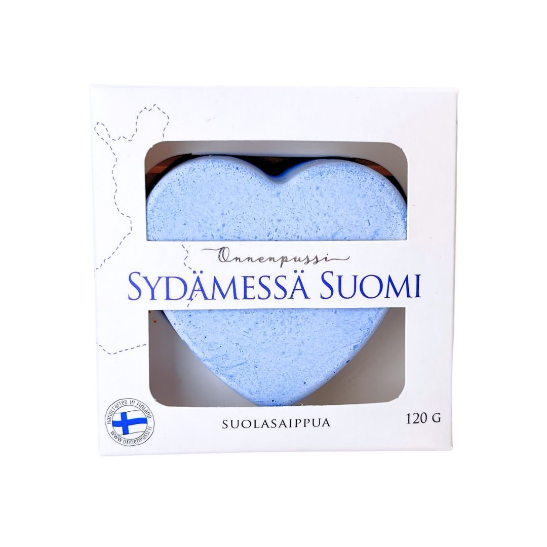 Kotimainen-suolasaippua-kukka_marja-sydämessä_Suomi-Onnenpussi-Käsinetori