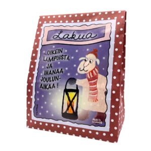 Kotimainen_joululahja-laku-lakritsi-51-oikein_lämpöistä_ja_ihanaa_joulunaikaa-Vilippus-Käsinetori