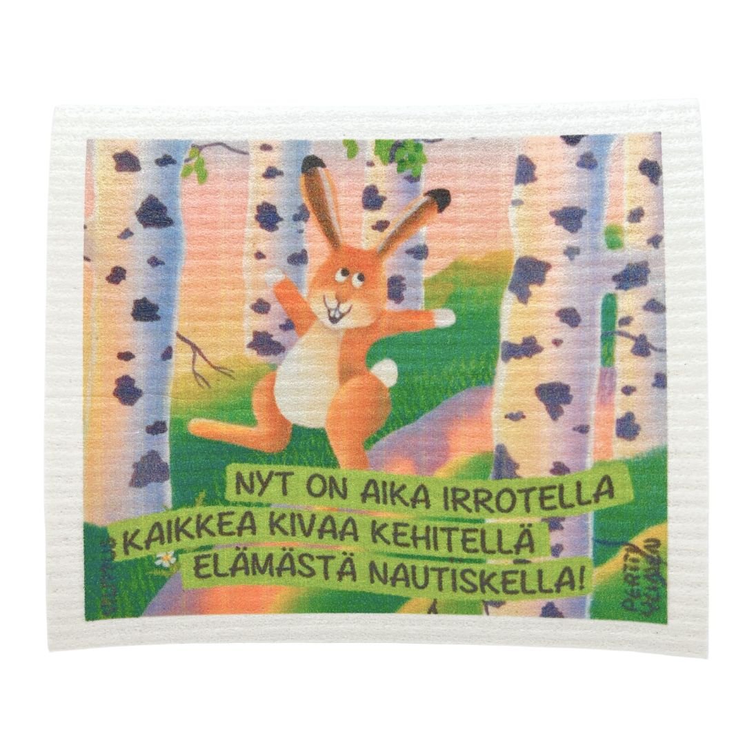 kotimainen-lahjaidea-tiskirätti-vilippus-nyt_on_aika_irrotella_kaikkea_kivaa_kehitellä_elämästä_nautiskella