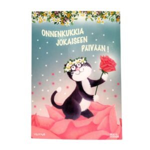 Kotimainen-onnittelukortti-Vilippus-Käsinetori-onnenkukkia_jokaiseen_päivään