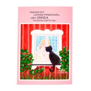 Kotimainen-onnittelukortti-Vilippus-Käsinetori-vaikken_nyt_luokses_pääsekkään_niin_onnea_tuokoon_kortti_tää