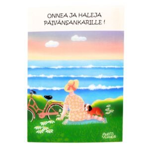 Kotimainen-onnittelukortti-syntymäpäiväkortti-Vilippus-Käsinetori-onnea_ja_haleja_päivänsankarille