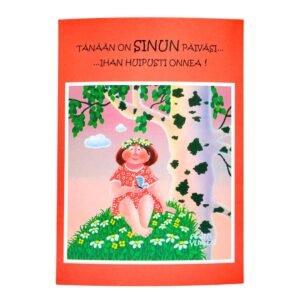 Kotimainen-onnittelukortti-syntymäpäiväkortti-Vilippus-Käsinetori-tänään_on_sinun_päiväsi_ihan_huipusti_onnea