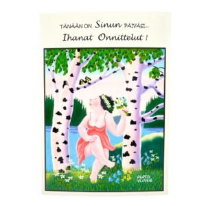 Kotimainen-onnittelukortti-syntymäpäiväkortti-Vilippus-Käsinetori-tänään_on_sinun_päiväsi_ihanat_onnittelut