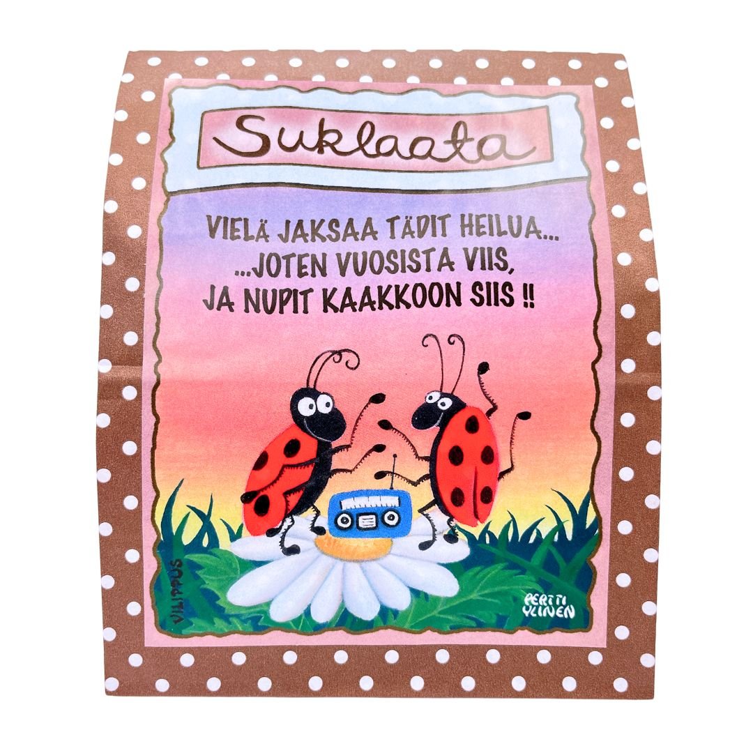 lahjaidea-maitosuklaa-Vilippus-01-vielä_jaksaa_tädit_heilua_joten_vuosista_viis_ja_nupit_kaakkoon