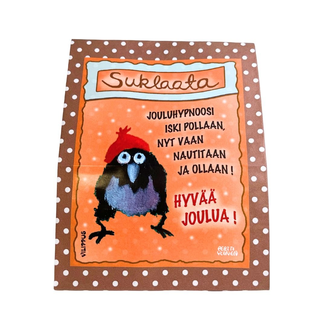 Kotimainen_joululahja-maitosuklaa-19-jouluhypnoosi_iski_pollaan-Vilippus-Käsinetori